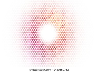 Light Pink, Blue vector background with hexagons. Blur background with colorful hexagons. Pattern for your ad, booklets.