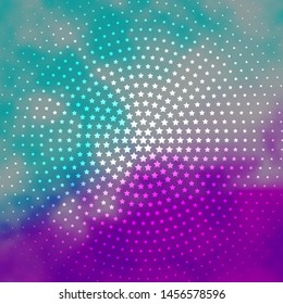 Light Pink, Blue vector background with colorful stars. Shining colorful illustration with small and big stars. Pattern for websites, landing pages.