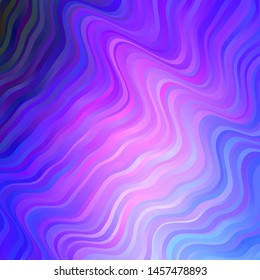 Light Pink, Blue vector background with lines. Gradient illustration in simple style with bows. Pattern for ads, commercials.