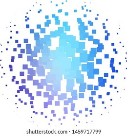 Light Pink, Blue vector background in polygonal style. Abstract gradient illustration with rectangles. Modern template for your landing page.