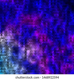 Light Pink, Blue vector background with lines, triangles. Abstract gradient design with colorful triangles. Best design for posters, banners.