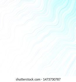 Light Pink, Blue vector background with lines. Colorful illustration, which consists of curves. Best design for your ad, poster, banner.