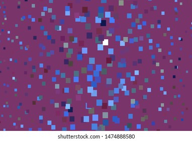 Light Pink, Blue vector background in polygonal style. Modern abstract illustration with colorful rectangles. Smart design for your business advert.