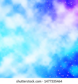 Light Pink, Blue vector background with colorful stars. Decorative illustration with stars on abstract template. Pattern for wrapping gifts.