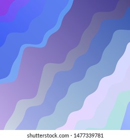 Light Pink, Blue vector background with bent lines. Colorful abstract illustration with gradient curves. Pattern for commercials, ads.