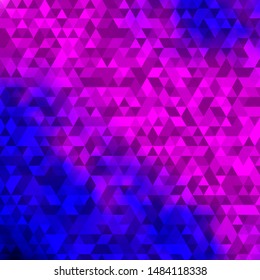 Light Pink, Blue vector background with polygonal style. Triangles on abstract background with colorful gradient. Template for wallpapers.