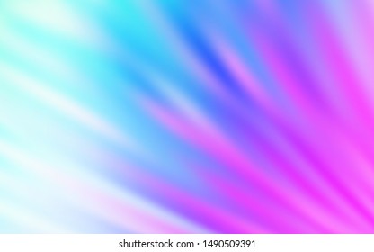 Light Pink, Blue vector background with straight lines. Lines on blurred abstract background with gradient. Pattern for ad, booklets, leaflets.