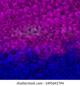 Light Pink, Blue vector background with triangles. Triangles on abstract background with colorful gradient. Template for wallpapers.