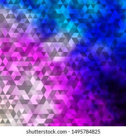 Light Pink, Blue vector background with triangles. Modern abstract illustration with colorful triangles. Pattern for booklets, leaflets