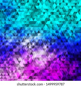 Light Pink, Blue vector background with lines, triangles. Smart design in abstract style with gradient triangles. Template for wallpapers.