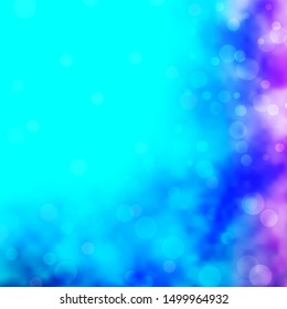 Light Pink, Blue vector background with circles. Abstract illustration with colorful spots in nature style. Pattern for wallpapers, curtains.