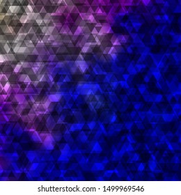 Light Pink, Blue vector background with lines, triangles. Smart design in abstract style with gradient triangles. Best design for posters, banners.