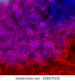 Light Pink, Blue vector background with triangles, cubes. Illustration with set of colorful triangles, squares. Design for your promotions.