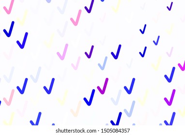 Light Pink, Blue vector background with lines. Colorful abstract illustration with gradient lines. A completely new design for your business.