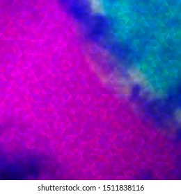Light Pink, Blue vector background with triangles. Decorative design in abstract style with triangles. Template for wallpapers.