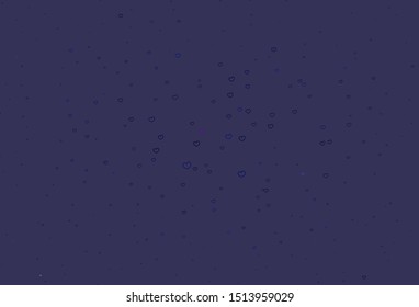 Light Pink, Blue vector background with Shining hearts. Decorative shining illustration with hearts on abstract template. Pattern for carnival, festival romantic leaflets.