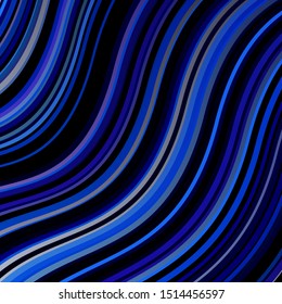Light Pink, Blue vector background with lines. Colorful geometric sample with gradient curves.  Pattern for busines booklets, leaflets