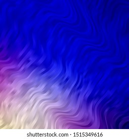 Light Pink, Blue vector background with bent lines. Illustration in abstract style with gradient curved.  Pattern for ads, commercials.