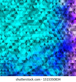 Light Pink, Blue vector background with lines, triangles. Shining abstract illustration with colorful triangles. Template for wallpapers.