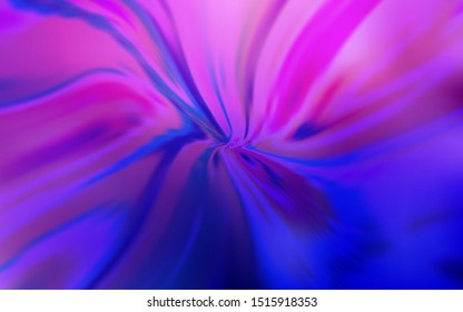 Light Pink, Blue vector background with bent lines. Glitter abstract illustration with wry lines. Colorful wave pattern for your design.