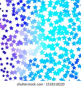 Light Pink, Blue vector background with colorful stars. Modern geometric abstract illustration with stars. Design for your business promotion.