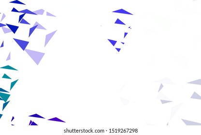 Light Pink, Blue vector background with polygonal style. Glitter abstract illustration with triangular shapes. Best design for poster, banner.