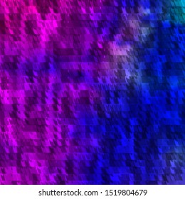 Light Pink, Blue vector background with lines, triangles. Illustration with colorful gradient triangles. Pattern for commercials.