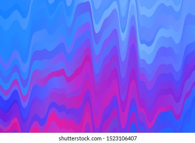 Light Pink, Blue vector background with wry lines. Colorful illustration in simple style with gradient. The best colorful design for your business.