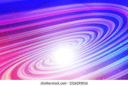 Light Pink, Blue vector background with astronomical stars. Shining colored illustration with bright astronomical stars. Pattern for futuristic ad, booklets.
