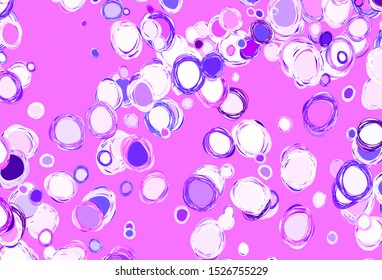 Light Pink, Blue vector background with spots. Blurred decorative design in abstract style with bubbles. Design for your business advert.