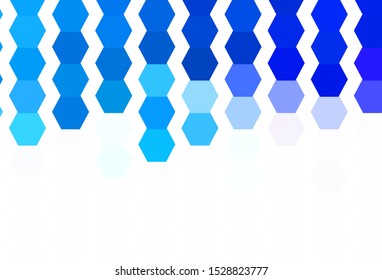 Light Pink, Blue vector background with hexagons. Design in abstract style with hexagons. New template for your brand book.