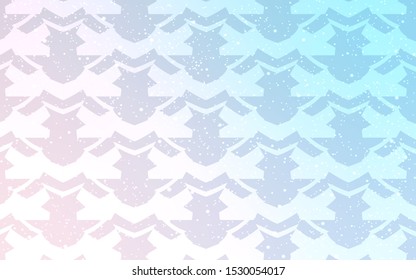 Light Pink, Blue vector background with wry lines. Creative illustration in halftone style with gradient. A completely new design for your business.