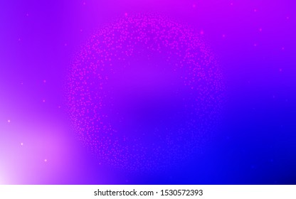 Light Pink, Blue vector background with astronomical stars. Space stars on blurred abstract background with gradient. Smart design for your business advert.