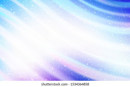 Light Pink, Blue vector background with astronomical stars. Shining colored illustration with bright astronomical stars. Best design for your ad, poster, banner.