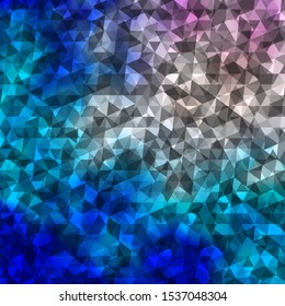 Light Pink, Blue vector background with triangles. Modern abstract illustration with colorful triangles. Pattern for booklets, leaflets
