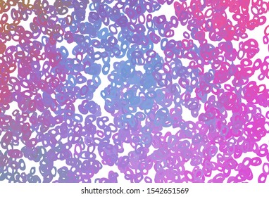 Light Pink, Blue vector background with bubbles. Beautiful colored illustration with blurred circles in nature style. Design for business adverts.