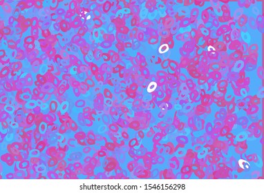 Light Pink, Blue vector background with bubbles. Glitter abstract illustration with blurred drops of rain. Design for posters, banners.