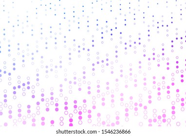 Light Pink, Blue vector background with bubbles. Glitter abstract illustration with blurred drops of rain. Design for posters, banners.