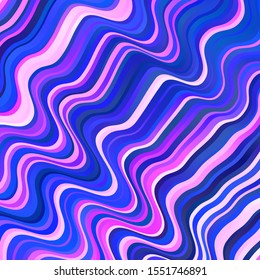 Light Pink, Blue vector background with bent lines. Illustration in abstract style with gradient curved.  Design for your business promotion.