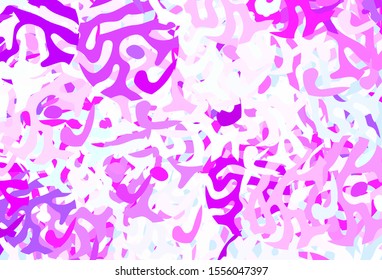 Light Pink, Blue vector background with abstract shapes. Colorful chaotic forms with gradient in modern style. Best smart design for your business.