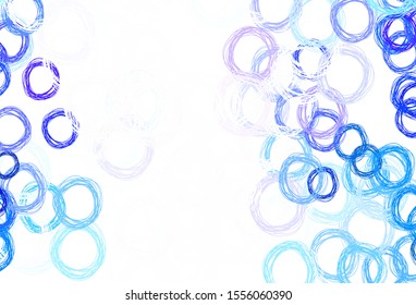 Light Pink, Blue vector background with spots. Blurred bubbles on abstract background with colorful gradient. Pattern for textures of wallpapers.