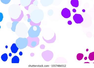 Light Pink, Blue vector background with spots. Abstract illustration with colored bubbles in nature style. New template for your brand book.