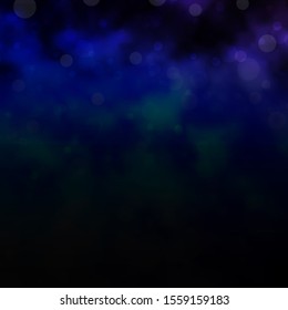 Light Pink, Blue vector background with bubbles. Abstract decorative design in gradient style with bubbles. Pattern for booklets, leaflets.