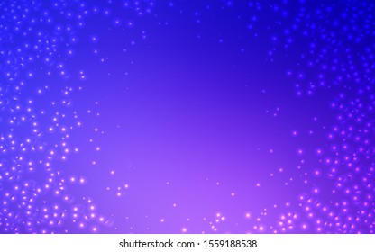 Light Pink, Blue vector background with galaxy stars. Shining illustration with sky stars on abstract template. Pattern for astronomy websites.