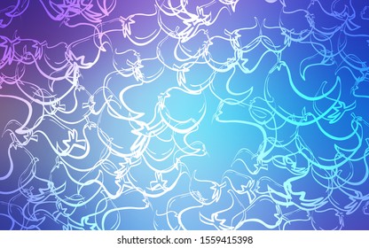 Light Pink, Blue vector background with spicy peppers. Illustration with set of fresh peppers in doodle style. Pattern for ads of breakfast, lunch, dinner.