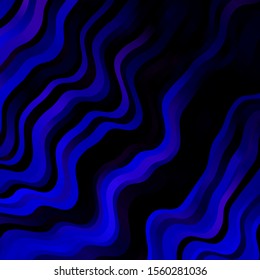 Light Pink, Blue vector background with wry lines. Illustration in abstract style with gradient curved.  Design for your business promotion.