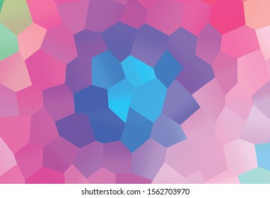 Light Pink, Blue vector background with hexagons. Colorful hexagons on abstract backdrop. Pattern for ads, leaflets.