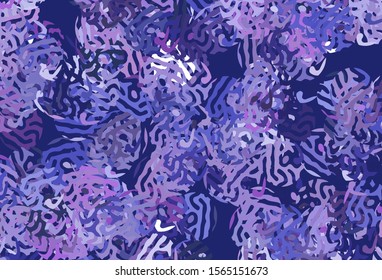 Light Pink, Blue vector background with abstract shapes. Decorative design in abstract style with random forms. Modern design for your business card.