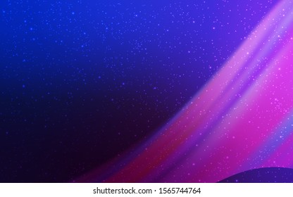 Light Pink, Blue vector background with galaxy stars. Shining illustration with sky stars on abstract template. Pattern for astronomy websites.