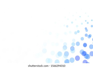 Light Pink, Blue vector background with bubbles. Glitter abstract illustration with blurred drops of rain. Pattern for futuristic ad, booklets.